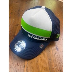 Seattle Seahawks NFL New Era 9FORTY Child Adjustable Trucker SnapBack‎ Mesh Hat
